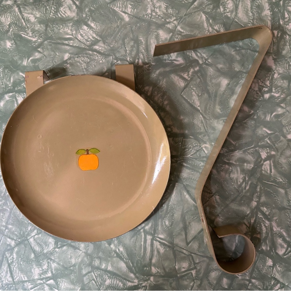 Vintage 70s Plant Stand Wall Hanger - Avocado Green